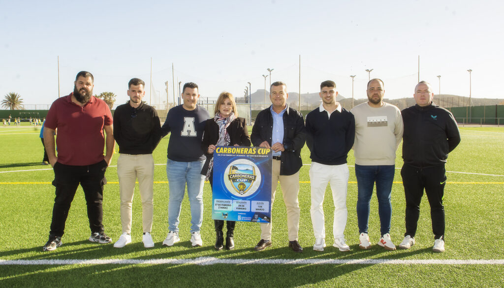 1 Presentacion Carboneras CUP e1771589930884 - ‘Carboneras Cup’ será el epicentro del fútbol base de la provincia el fin de semana del 28F, con 1.000 jugadores